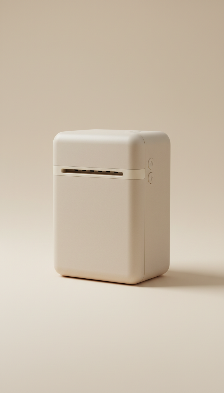 Mini printer in soft sand matte