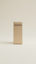 Custom label printer in brushed almond